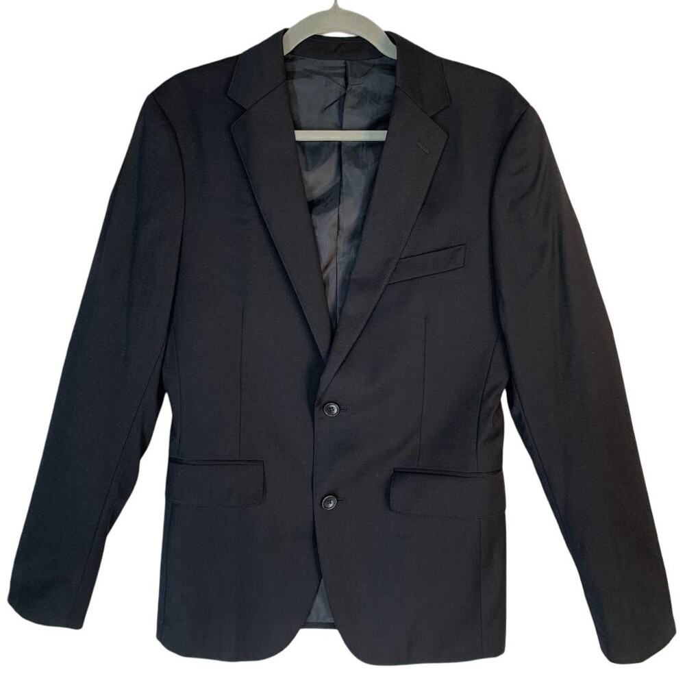 Bonobos Slim Fit Wool Blazer 36R Black Stretch Suit Jacket
